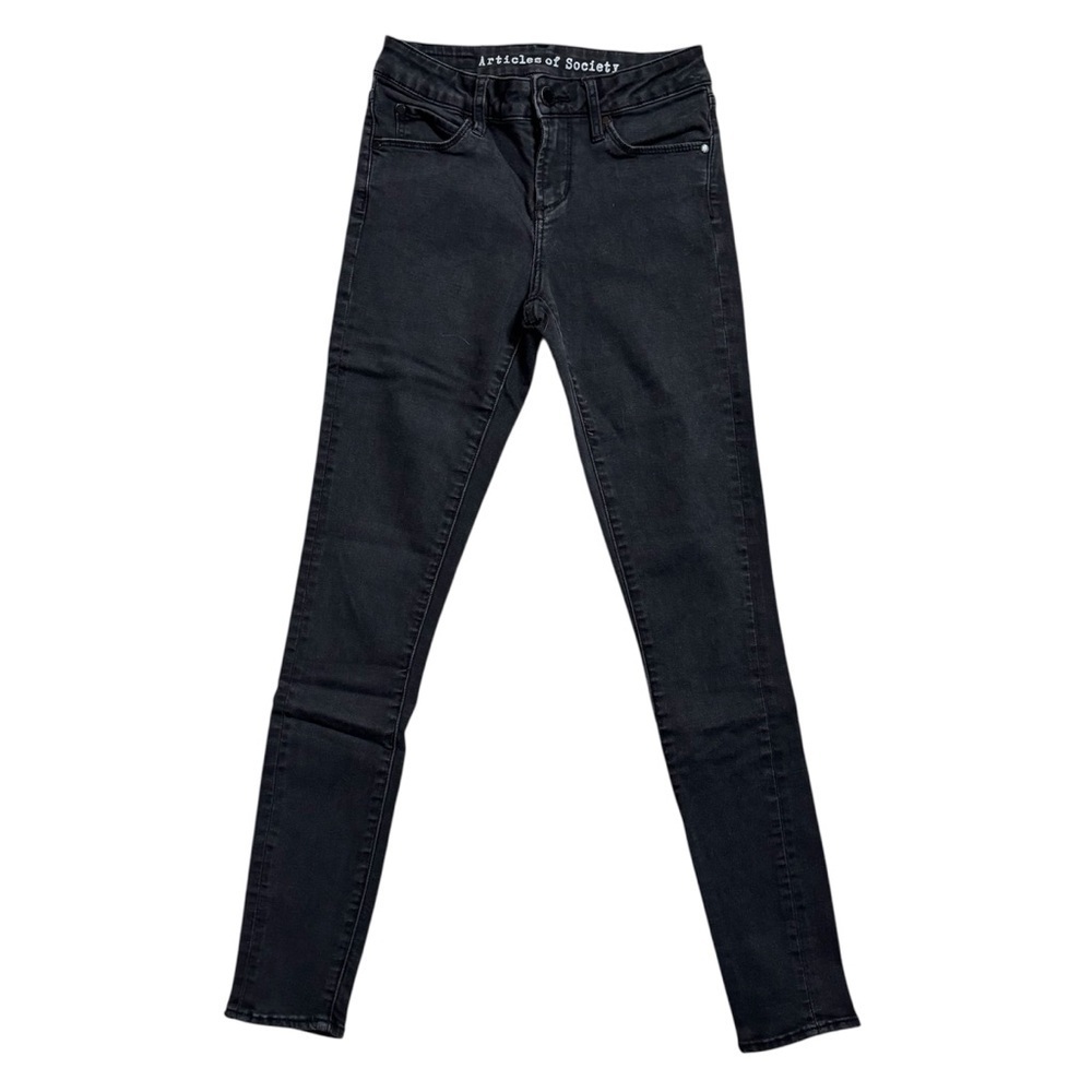 Articles Of Society Women's Black Washed Out Skinny Jeans Size 24